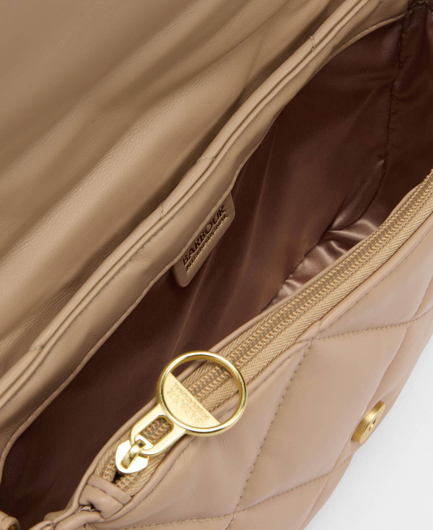 Soft Quilted Shoulder Bag Camel image number 8