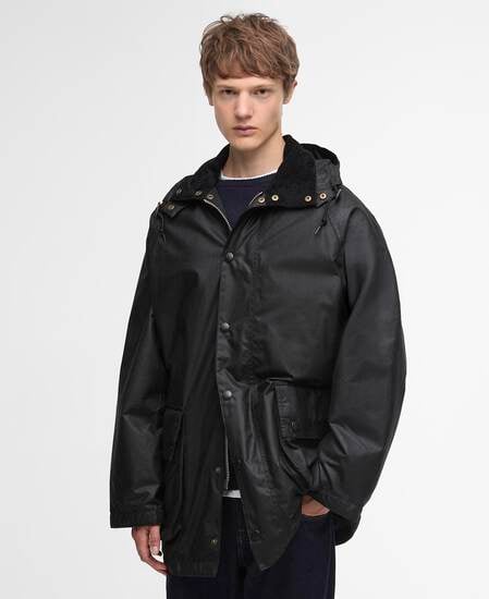Barbour for Margaret Howell Waxed Parka Black