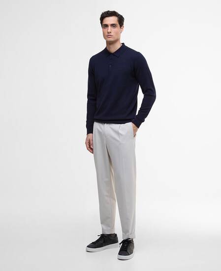 Polo Merlin in lana merino Navy