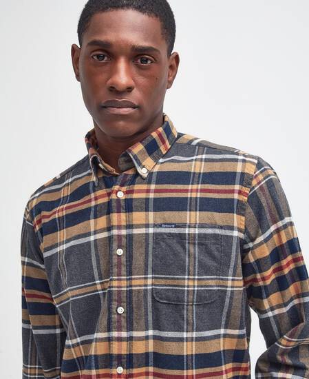 Ronan Tailored Long-Sleeved Shirt Grey Marl Ronan Tailored Long-Sleeved Shirt Grey Marl