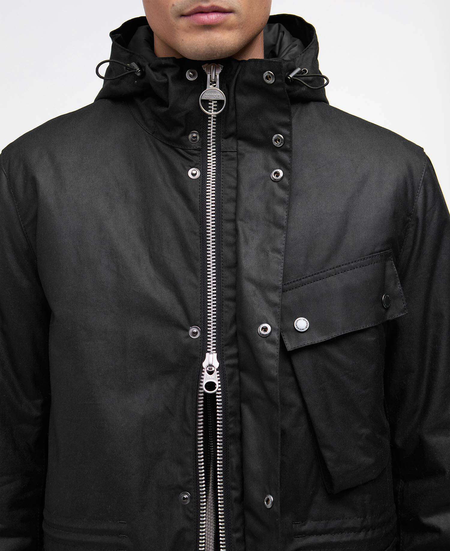 Endley Wax Jacket Black image number 4