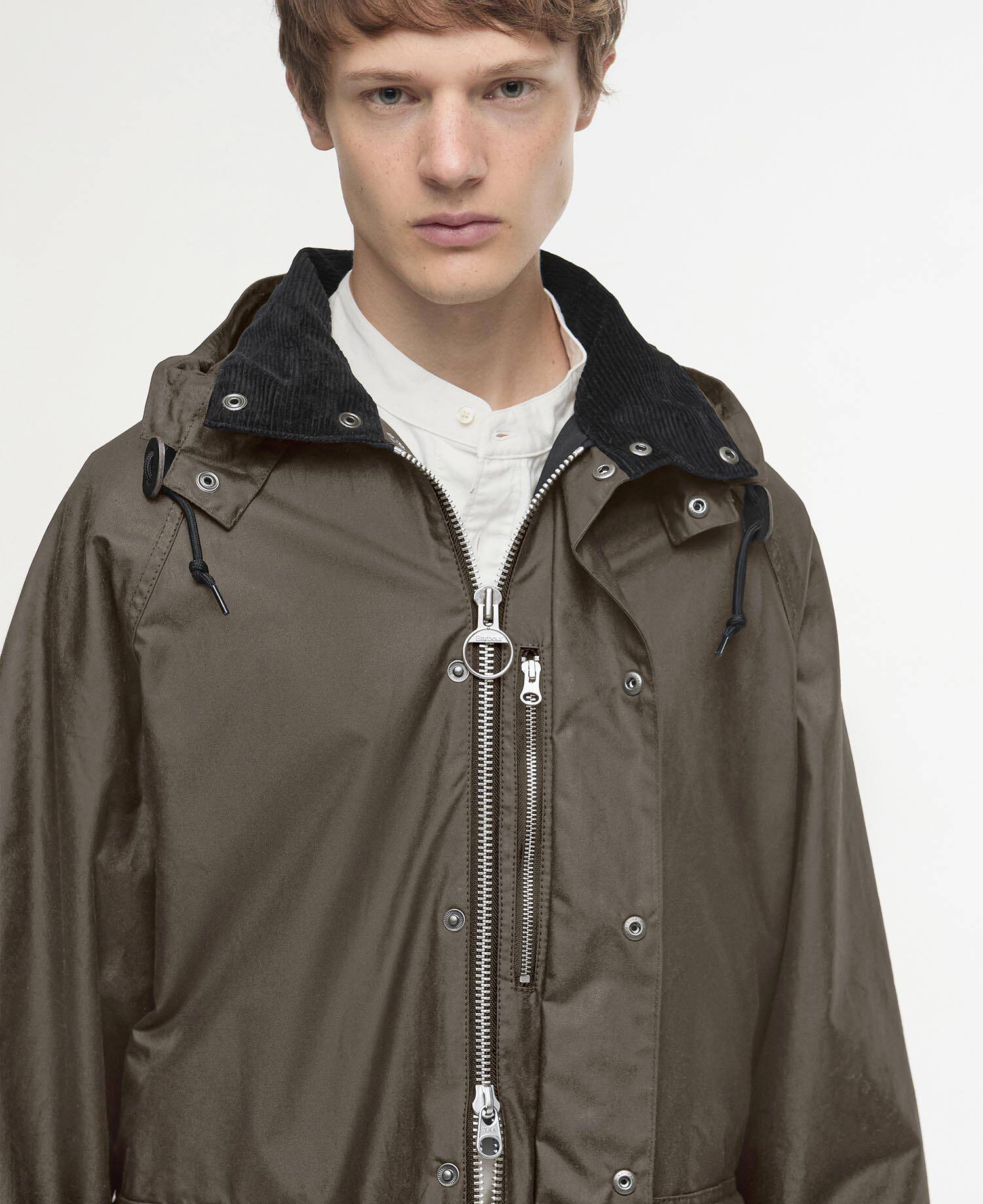 Barbour for Margaret Howell Waxed Parka Kelp image number 3