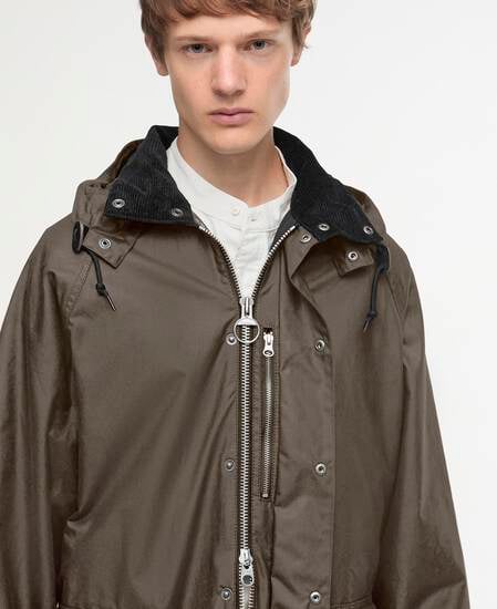 Barbour for Margaret Howell Waxed Parka Kelp