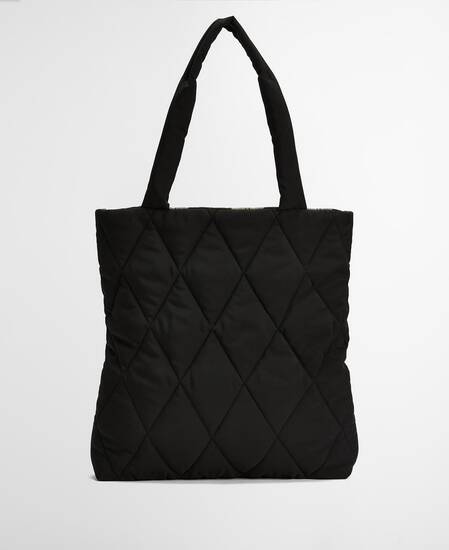 Mariah Quilted Tote Bag Black/Ancient