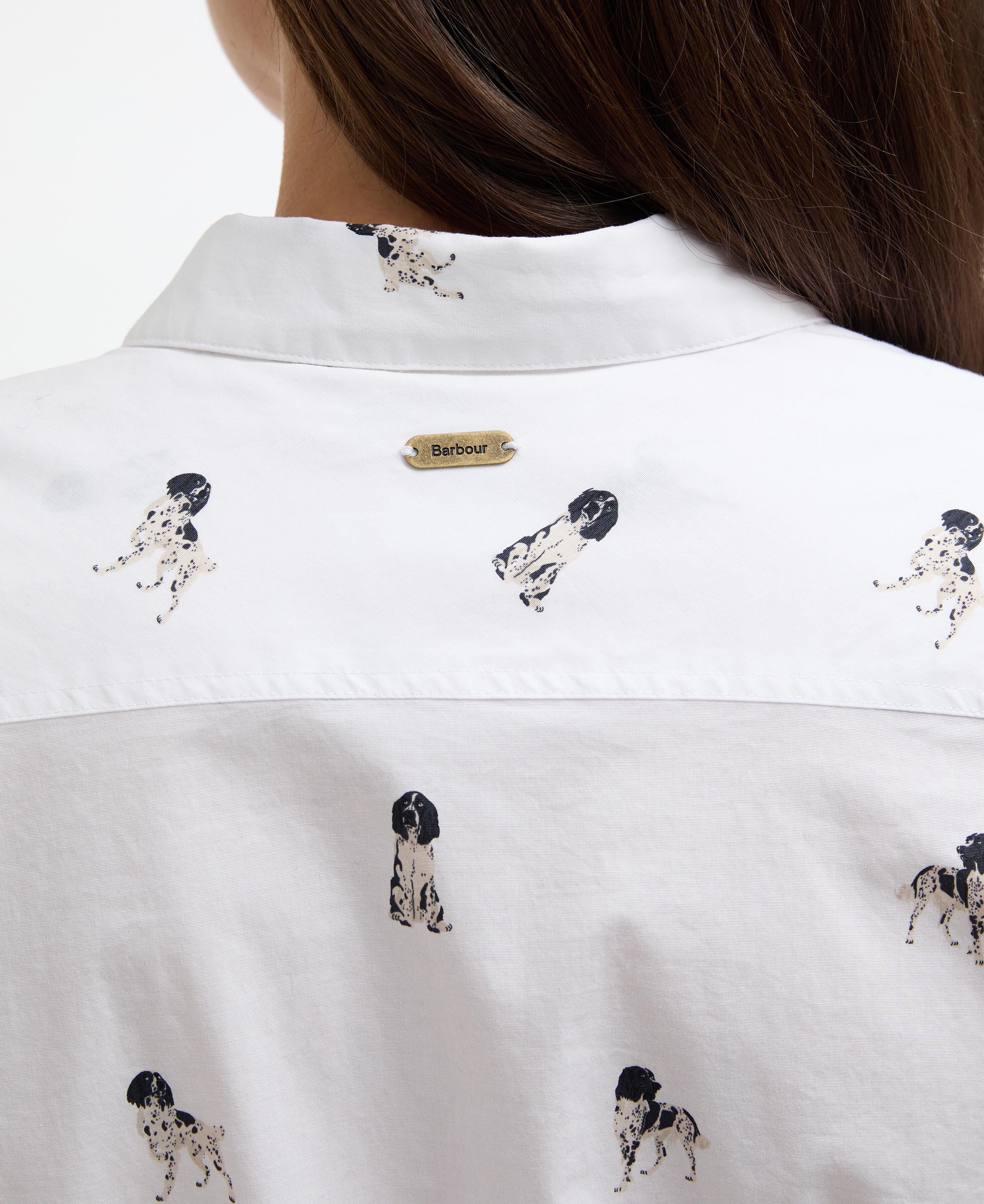 Bluse Brambles Tailored Sketched Dog Print