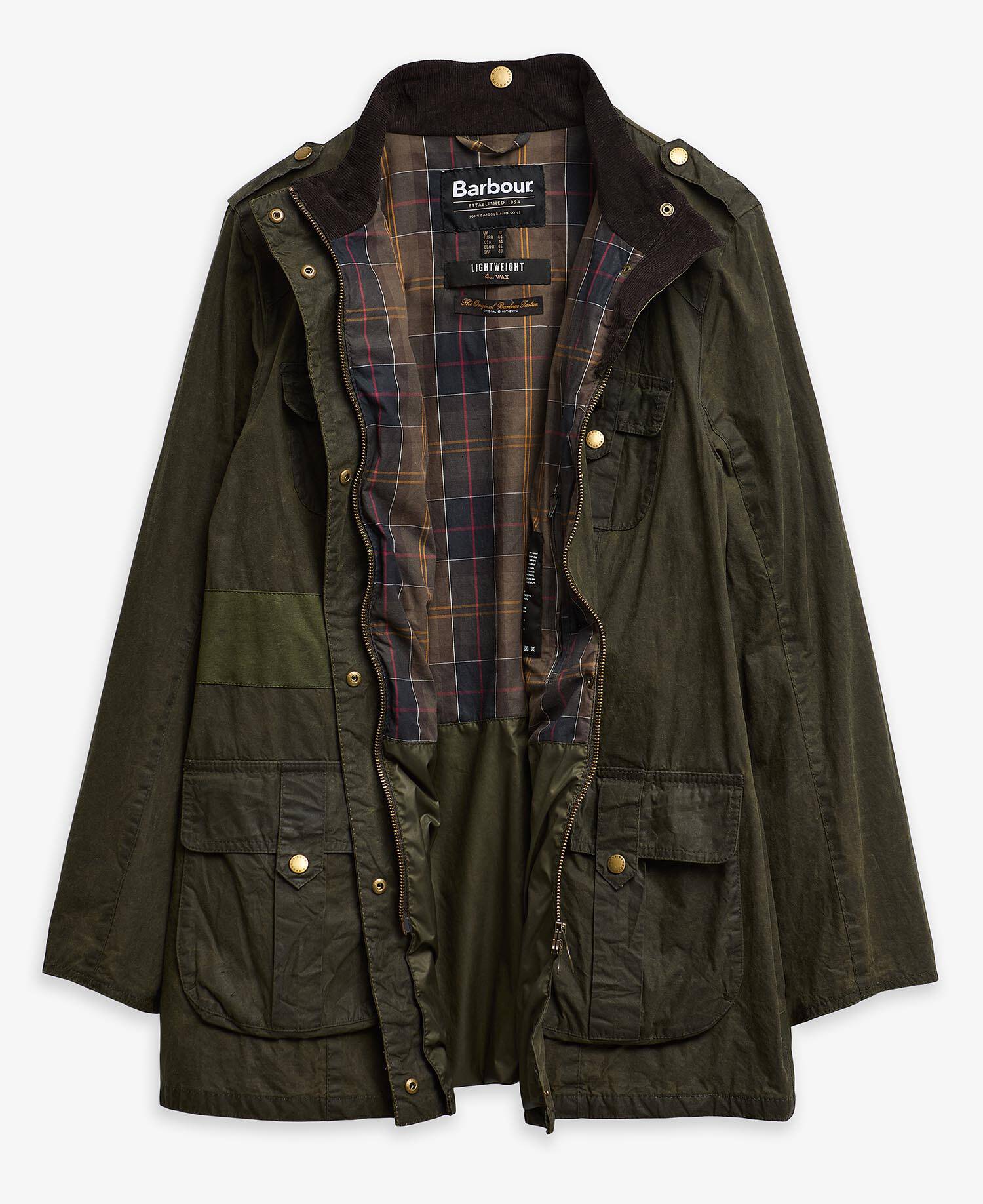 Barbour Re-Loved Defence Waxed Jacket - Size 18 image number 1