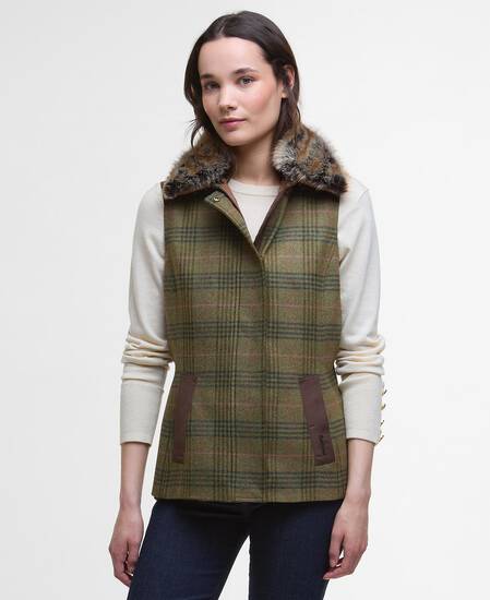Gilet in lana Rosemary Arabesque/Brown