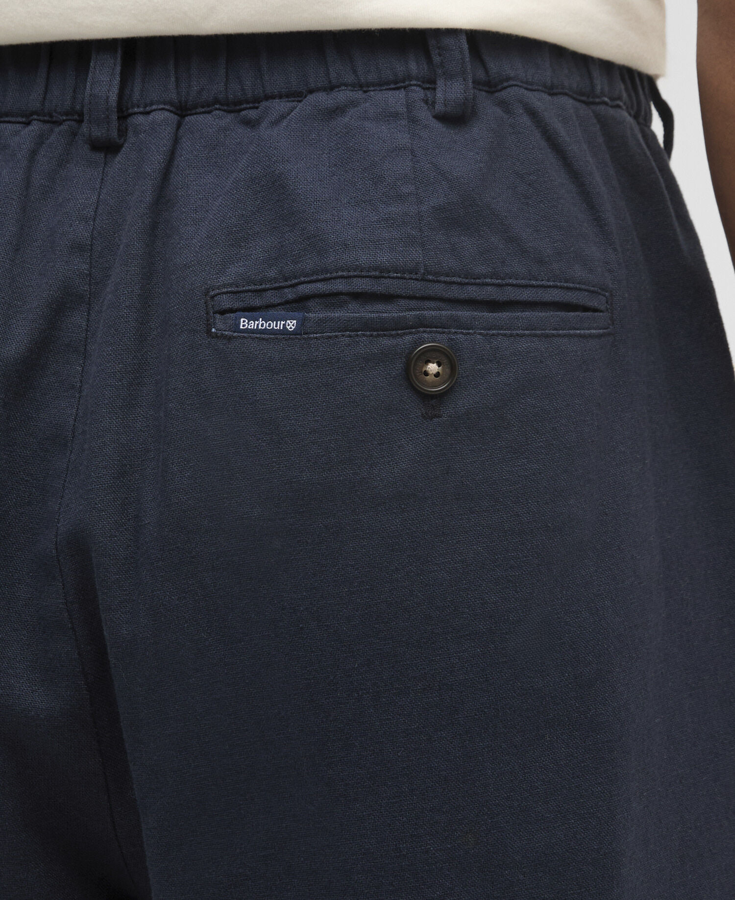 Hose Relaxed aus Leinen-Mix Navy