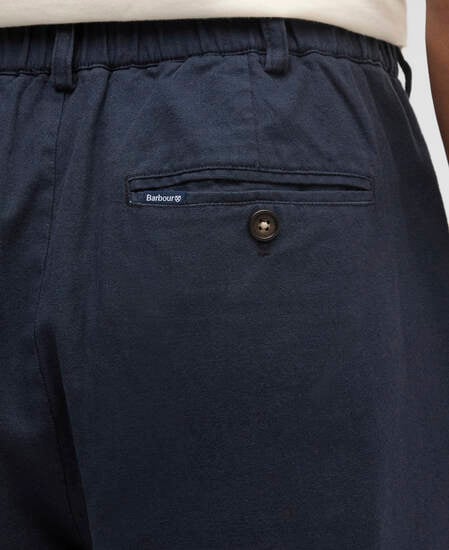 Cotton Linen Relaxed Trouser Navy