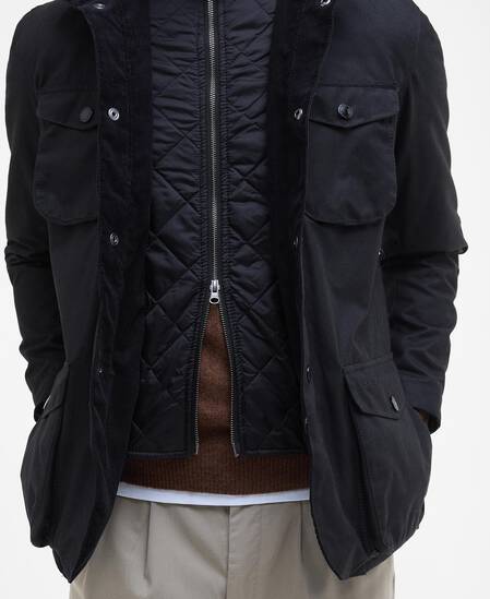 Ogston Waxed Jacket Black-Classic