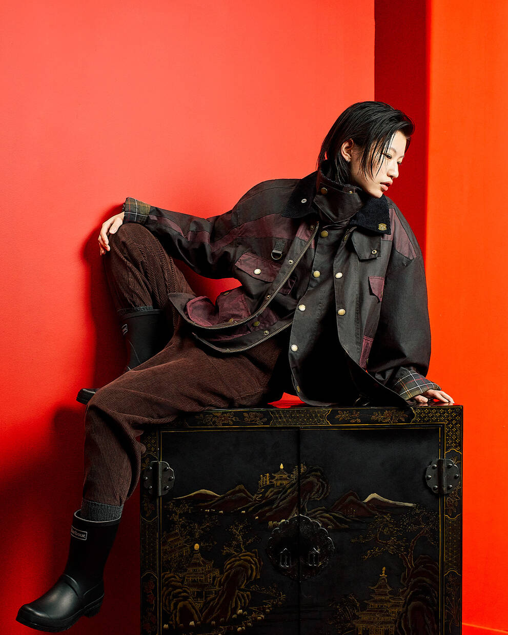 Barbour x Feng Chen Wang Porter Waxed Jacket