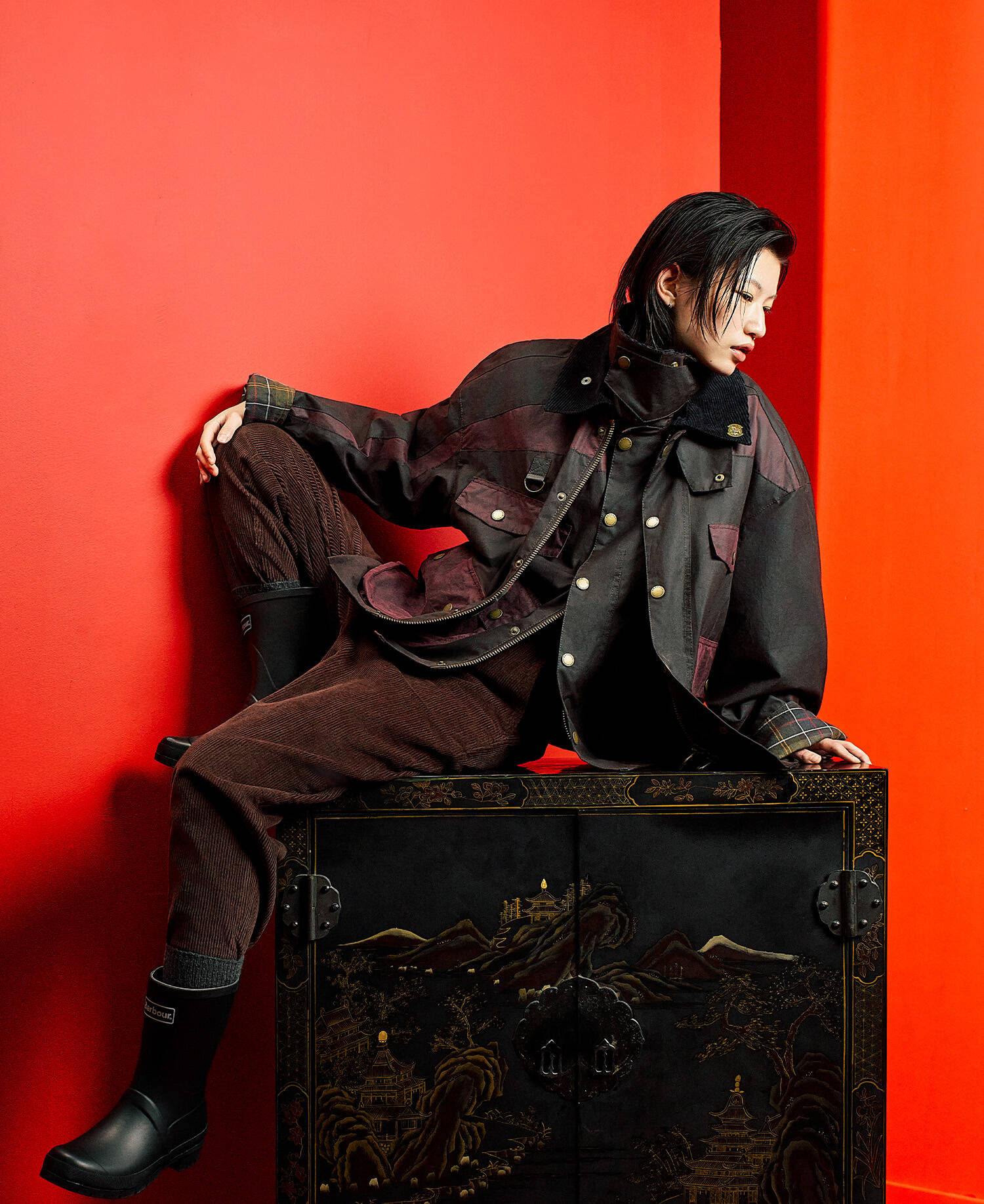 Barbour x Feng Chen Wang Porter Waxed Jacket image number 0