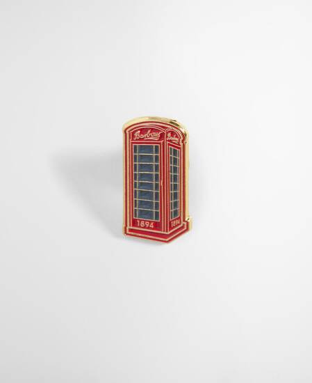 Barbour Red Phone Box Pin Badge Red Phone Box Barbour Red Phone Box Pin Badge Red Phone Box