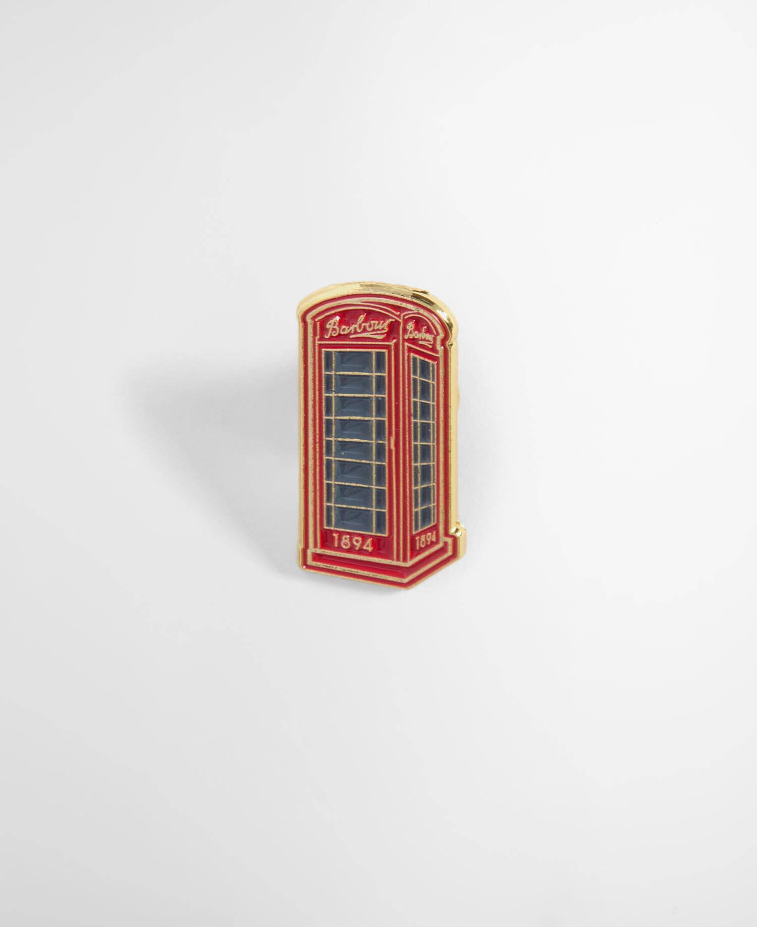 Barbour Red Phone Box Pin Badge image number 1