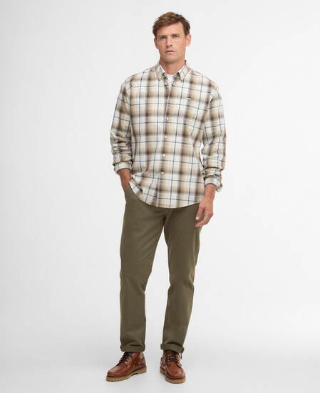 Witton Checked Regular Shirt Whisper White