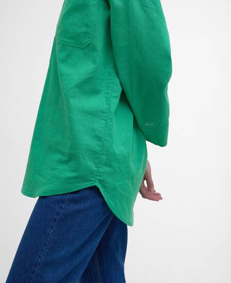Cecile Relaxed Tunic Shirt Kelly Green