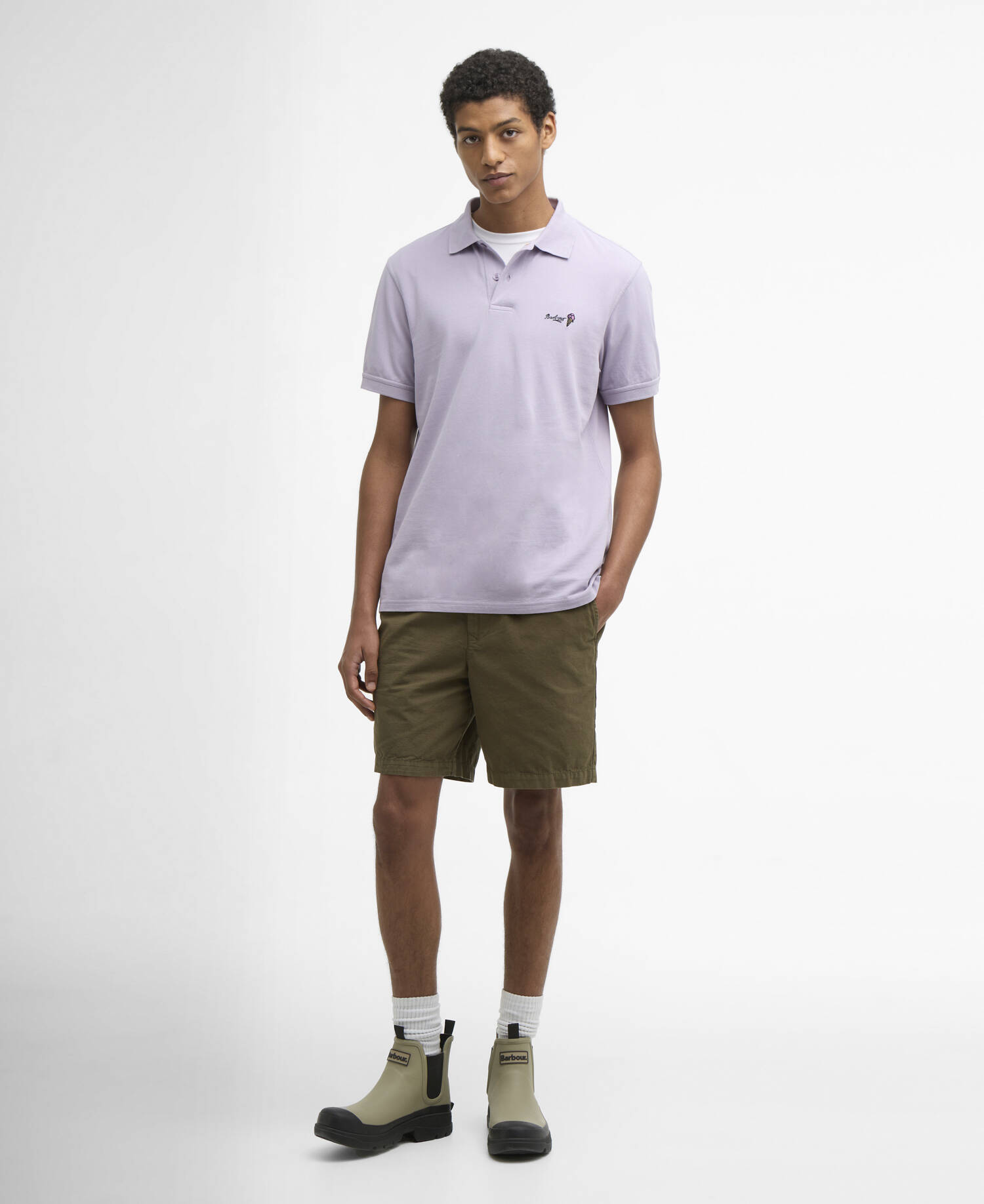 Comebe Tailored Polo Shirt Heather Mist image number 1