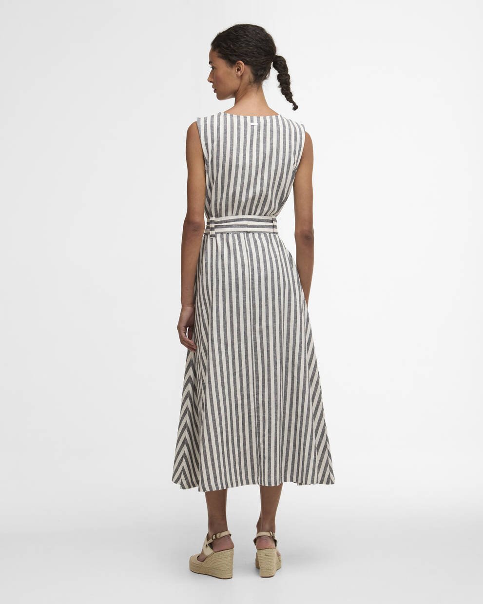 Inez Striped Midi Dress