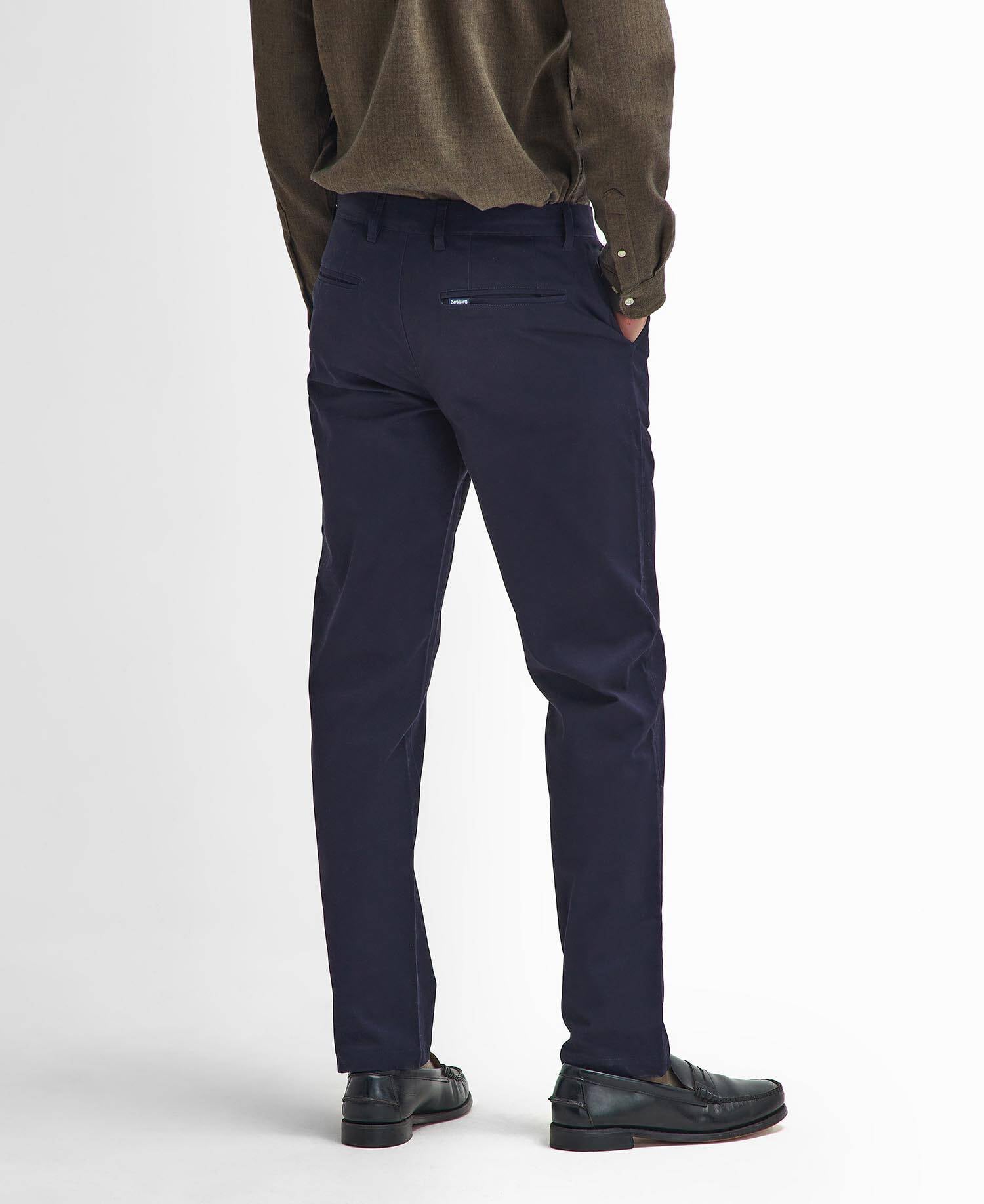 Suede Sateen Tailored Trousers Dark Navy image number 2
