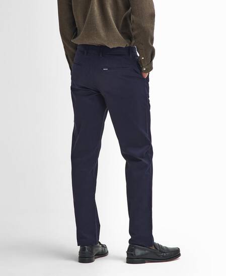 Suede Sateen Tailored Trousers Dark Navy
