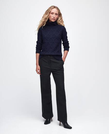 Burne Roll Neck Jumper Classic Navy