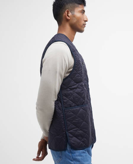 Quilted Zip-In Liner Navy-Dress