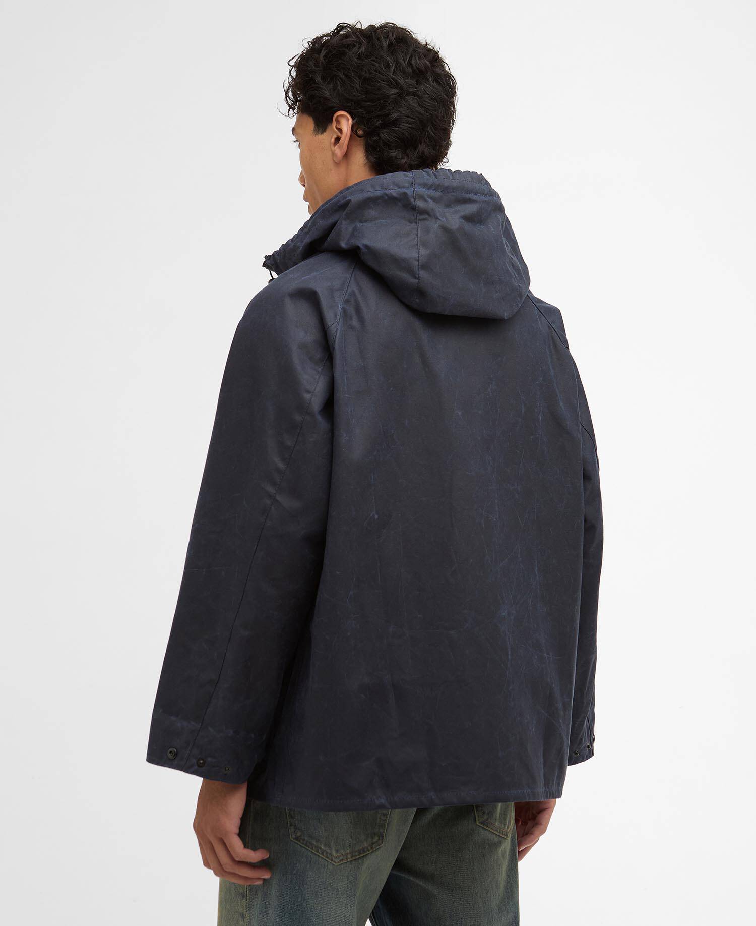 Barbour x Levi's Oversized Bedale Waxed Jacket Royal Navy image number 5
