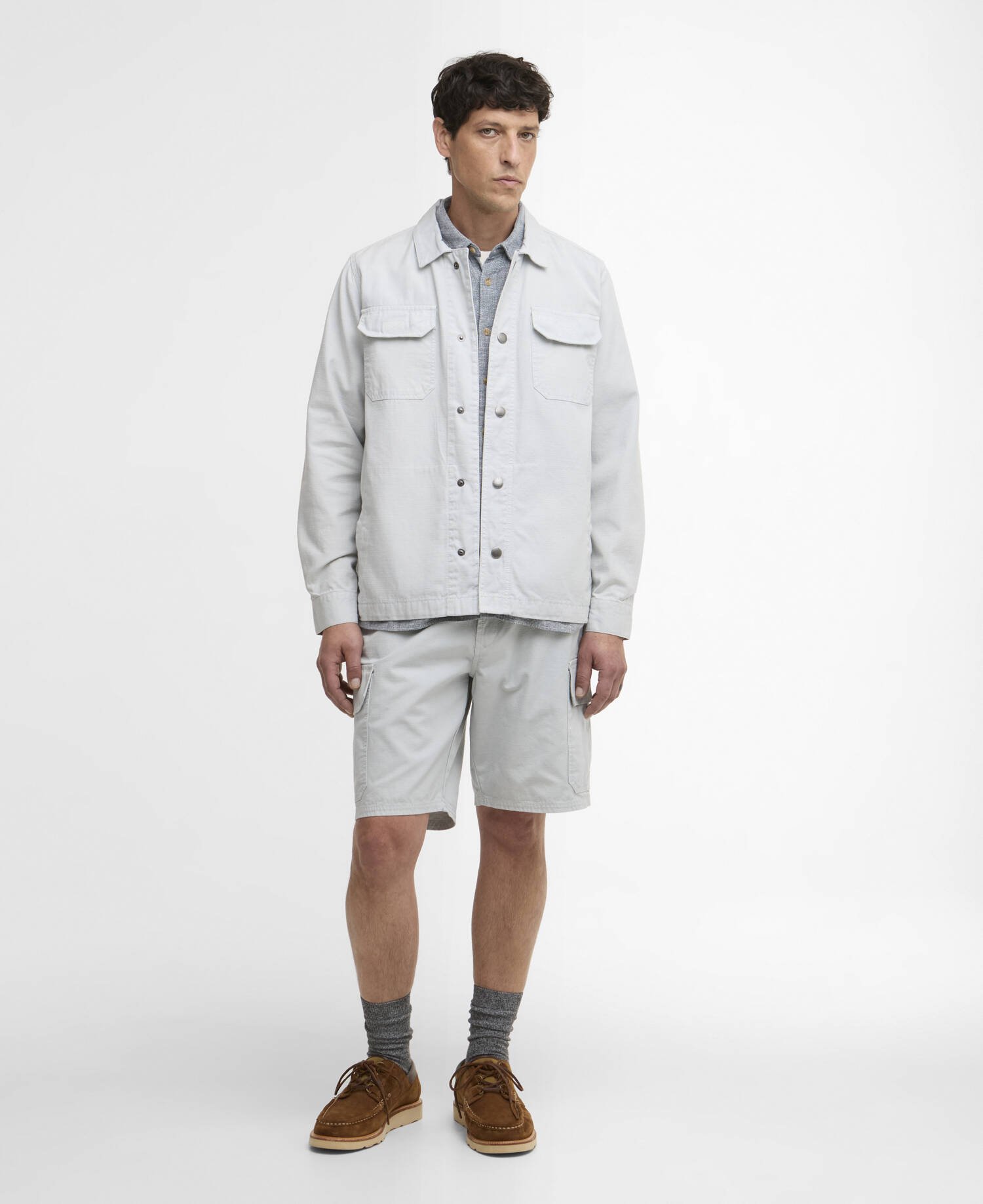 Overshirt in cotone Draftmen Slub image number 1