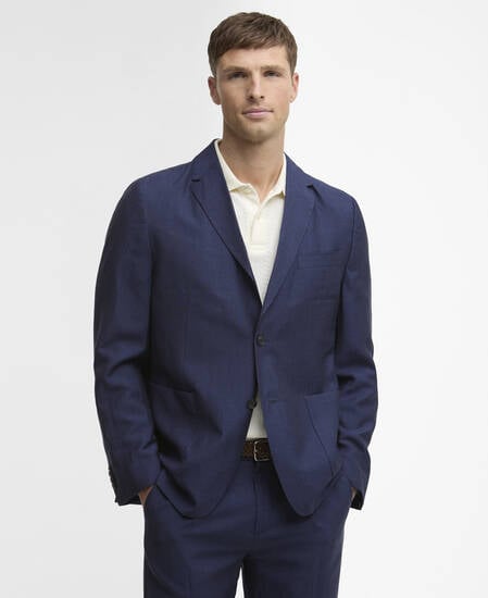 Willowtree Linen Blend Blazer Navy