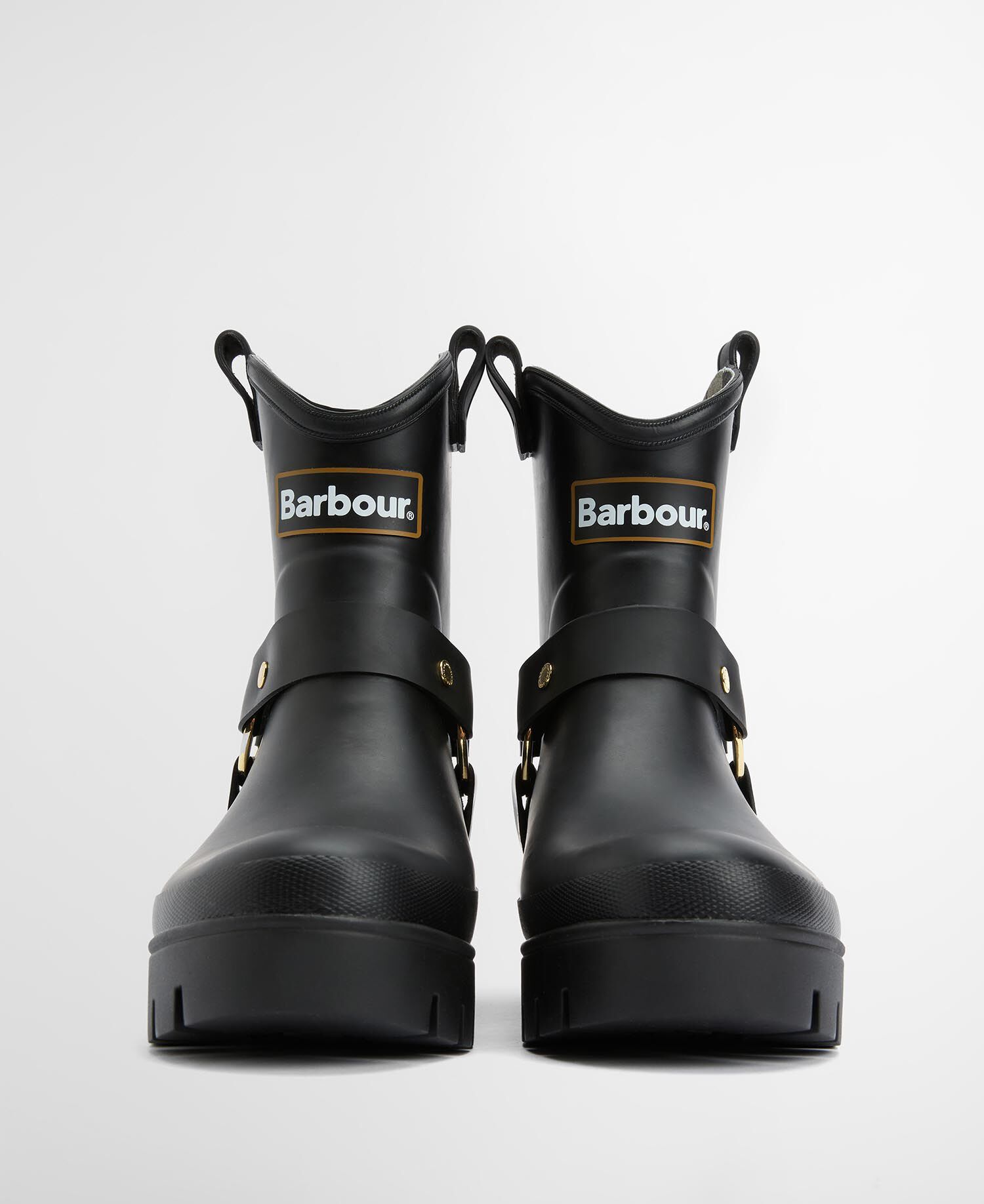 Elley Harness Wellington Boots Black