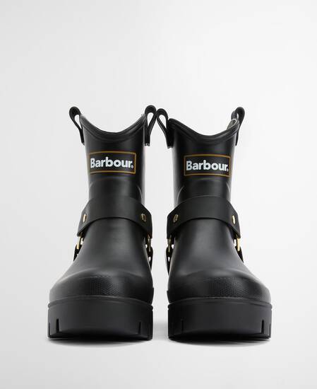 Elley Harness Wellington Boots Black