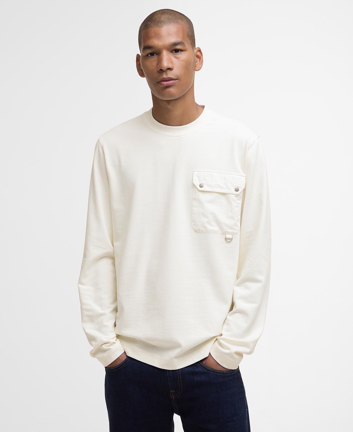 Leazes LS Relaxed T-Shirt Whisper White