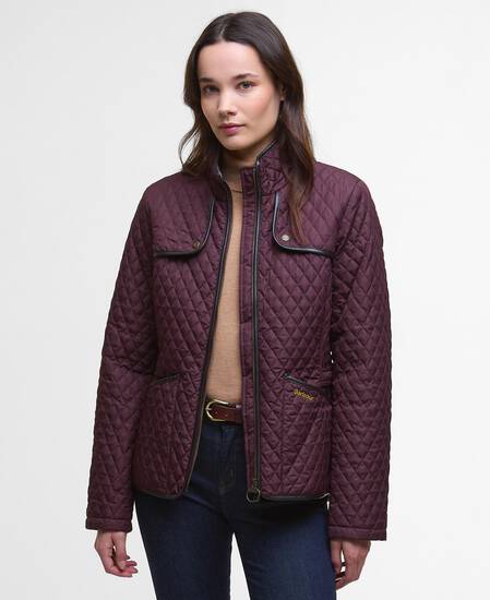 Dahlia Quilted Jacket Black Cherry