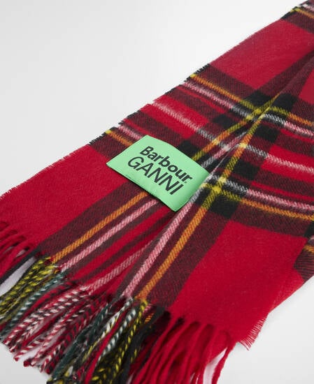 Barbour x GANNI Tartan Scarf Royal Stewart Tartan
