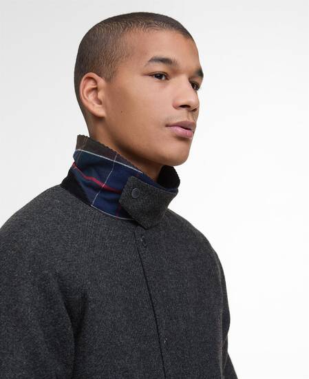Bedale Wool Jacket Dark Grey Marl/Tartan Tbc