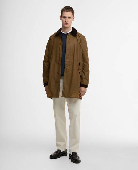 Barbour x Baracuta Car Coat Tyne Waxed Sandstone