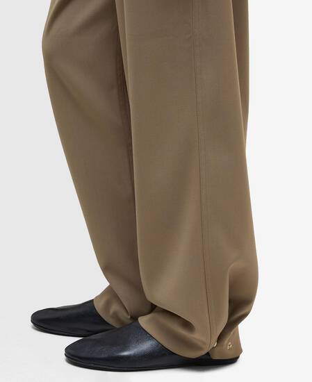 Lorrie Oversized Trousers Military Brown