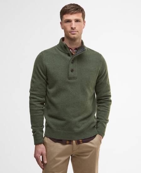 Essential Elbow Patch Jumper Olive
