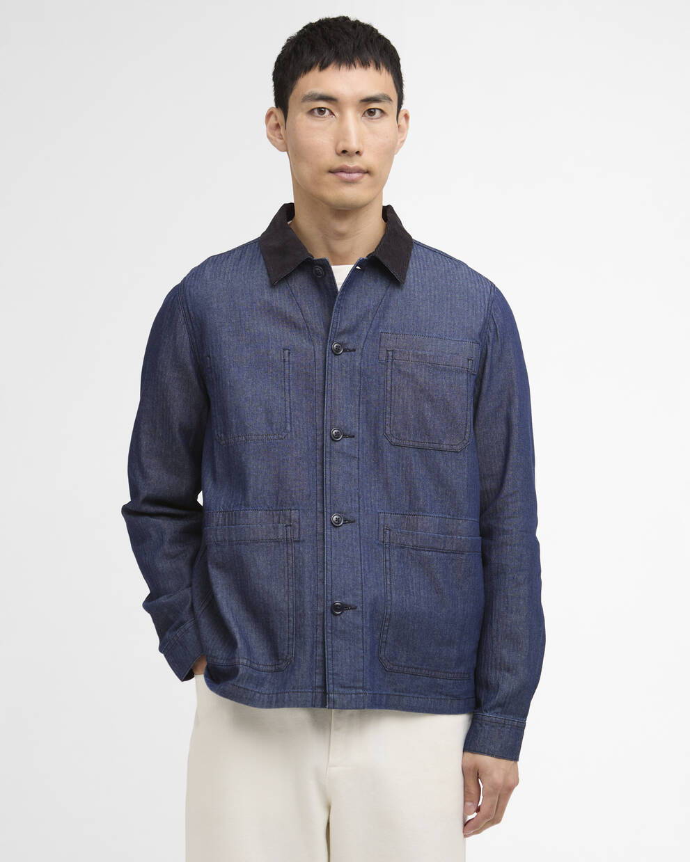 Piligan Herringbone Denim Overshirt