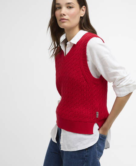 Gilet in maglia Hartland Poppy Red