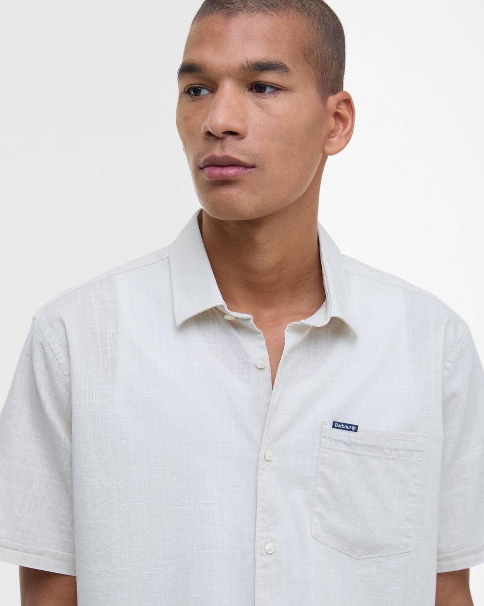 Pigment Dye Slub Short-Sleeved Shirt