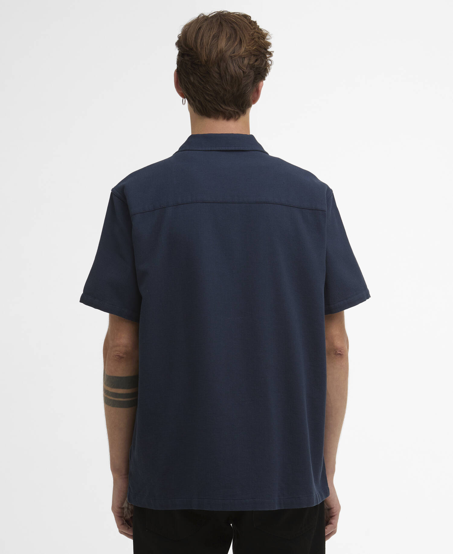 Wayback Waffle Short-Sleeved Shirt Navy image number 2
