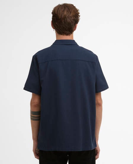 Wayback Waffle Short-Sleeved Shirt Navy