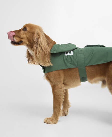 Hundemantel Packable Logo Green