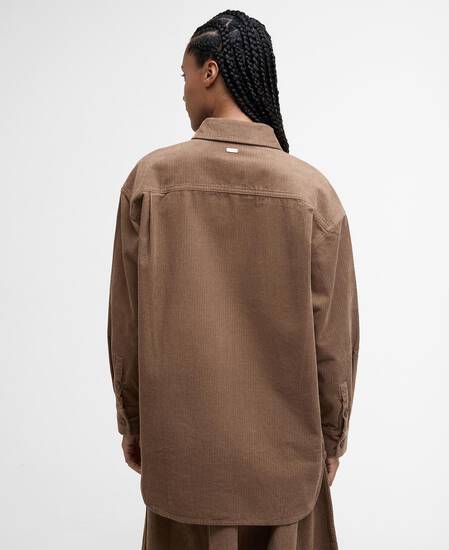 Yasmin Relaxed Cord Shirt Military Brown Yasmin Relaxed Cord Shirt Military Brown