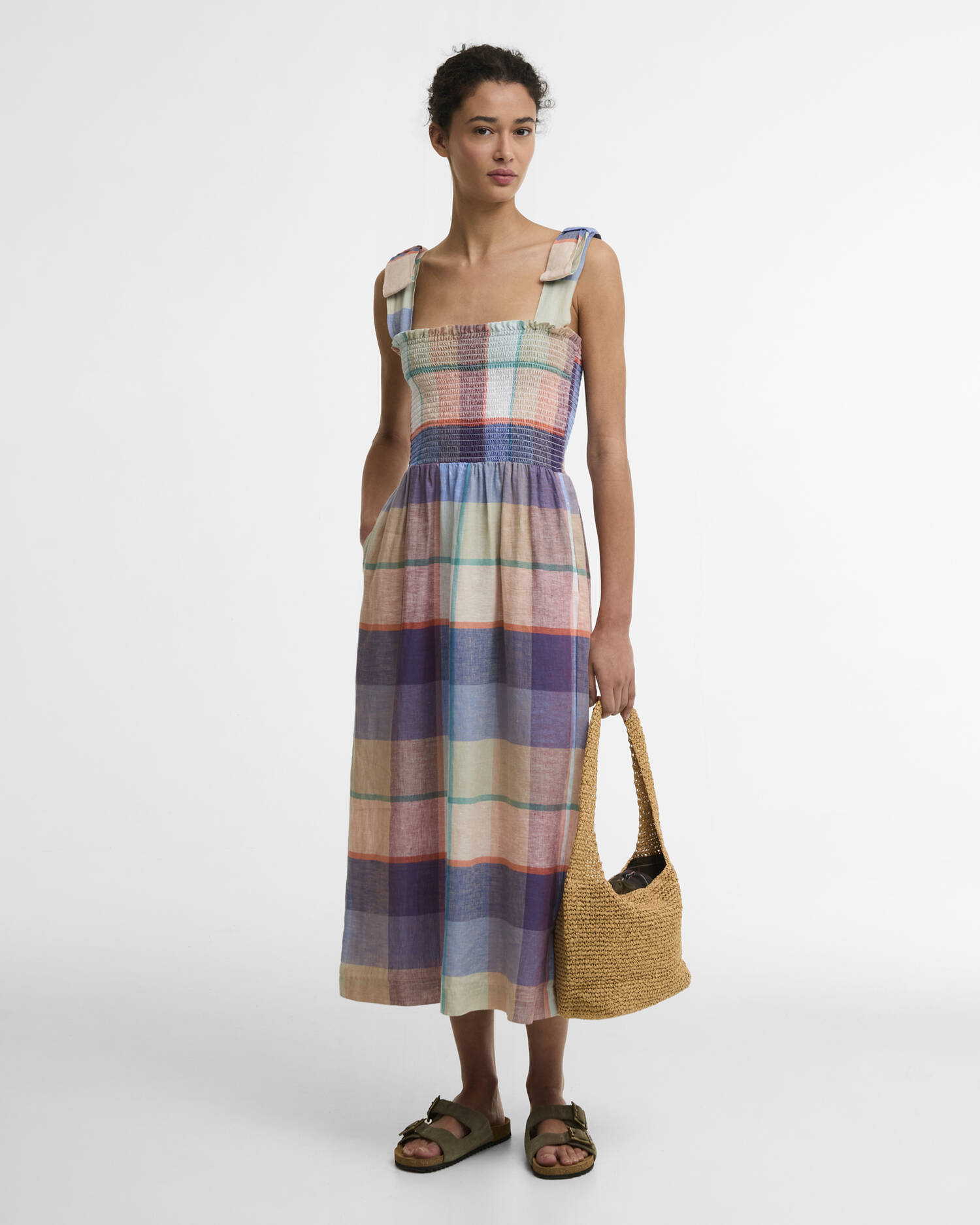 Amelie Midi Dress Multi Check image number 0