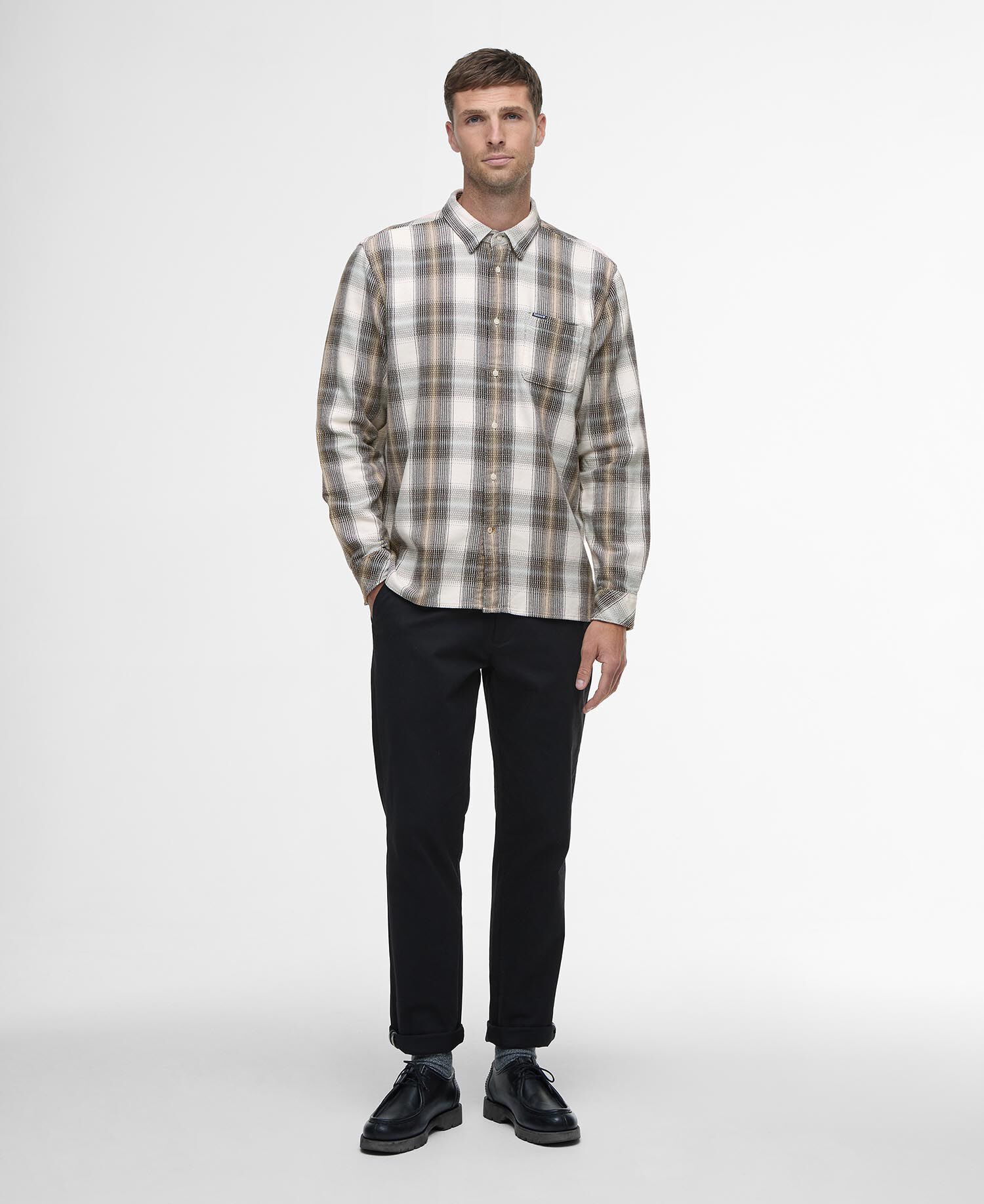 Hawthorn Checked Relaxed Shirt Whisper White