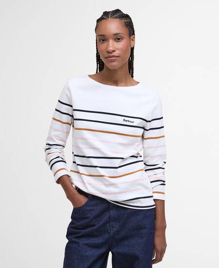 T-shirt a maniche lunghe Hawkins con motivo a righe Cloud Stripe