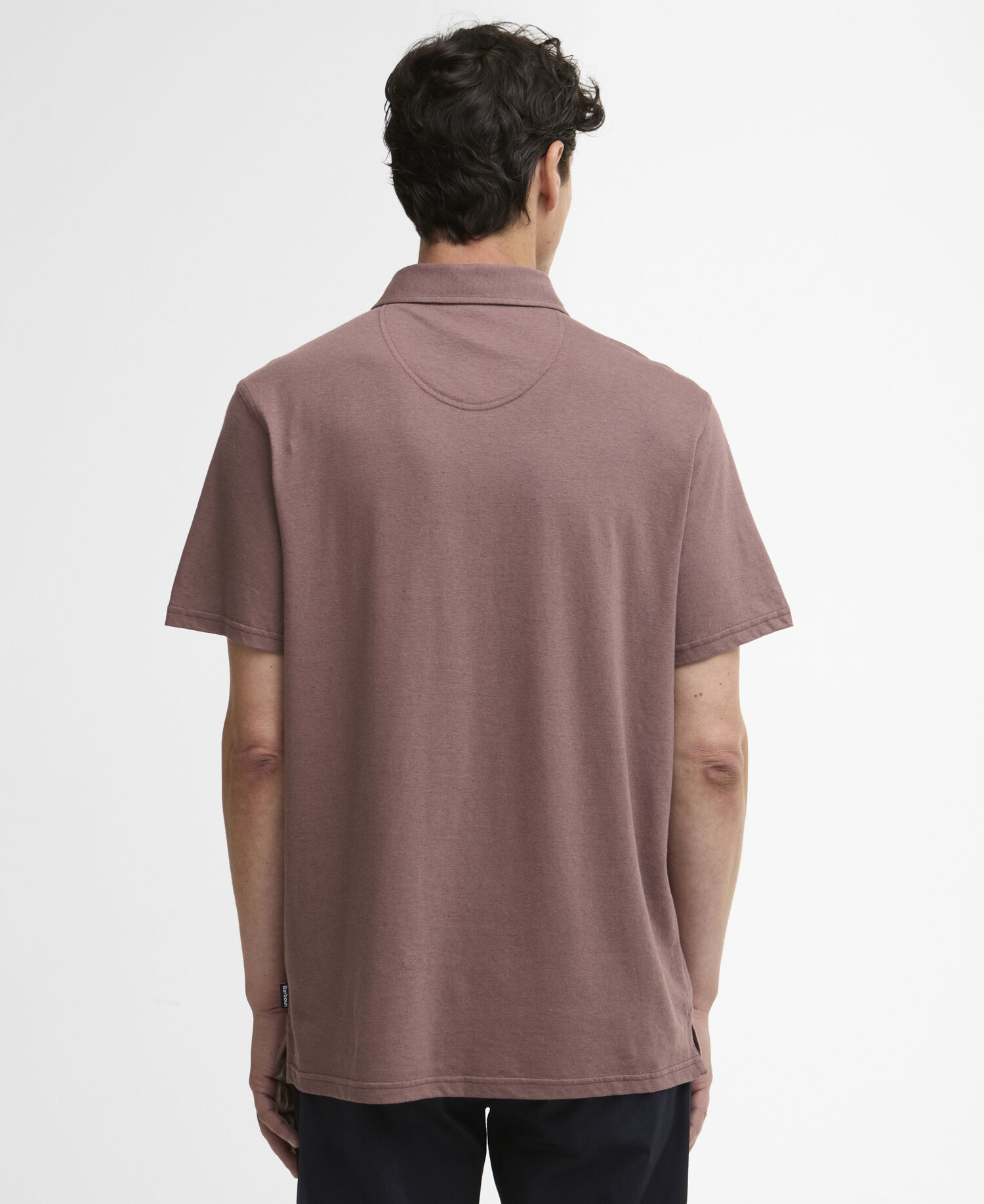 Steventon Linen Blend Tailored Polo Shirt Peppercorn