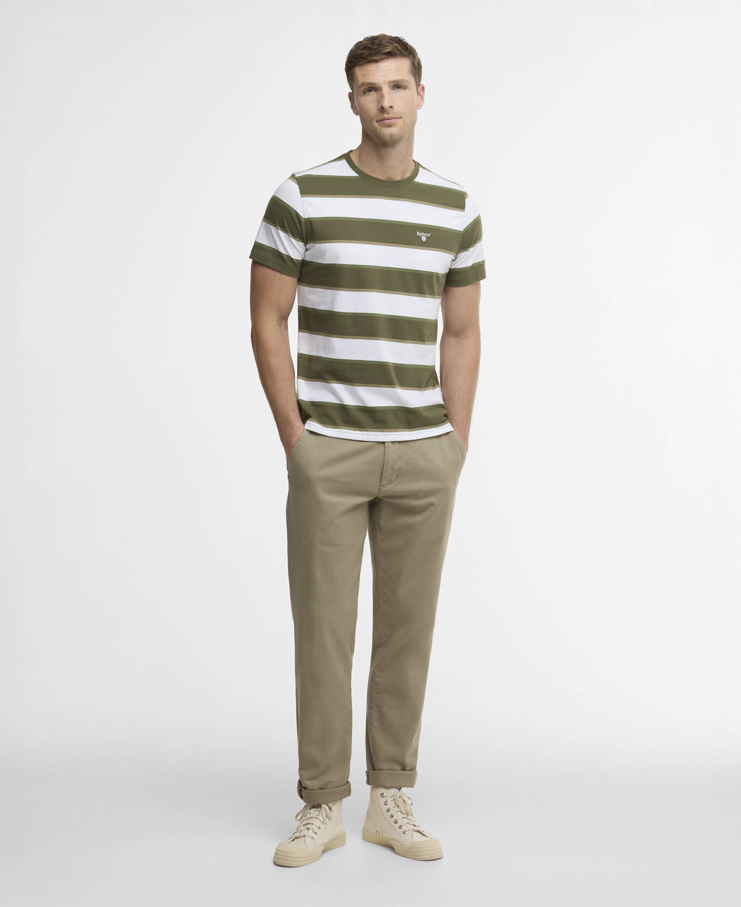 Hose Washed Stretch Tailored Grey Olive image number 0